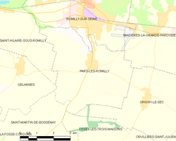 Map commune FR insee code 10280